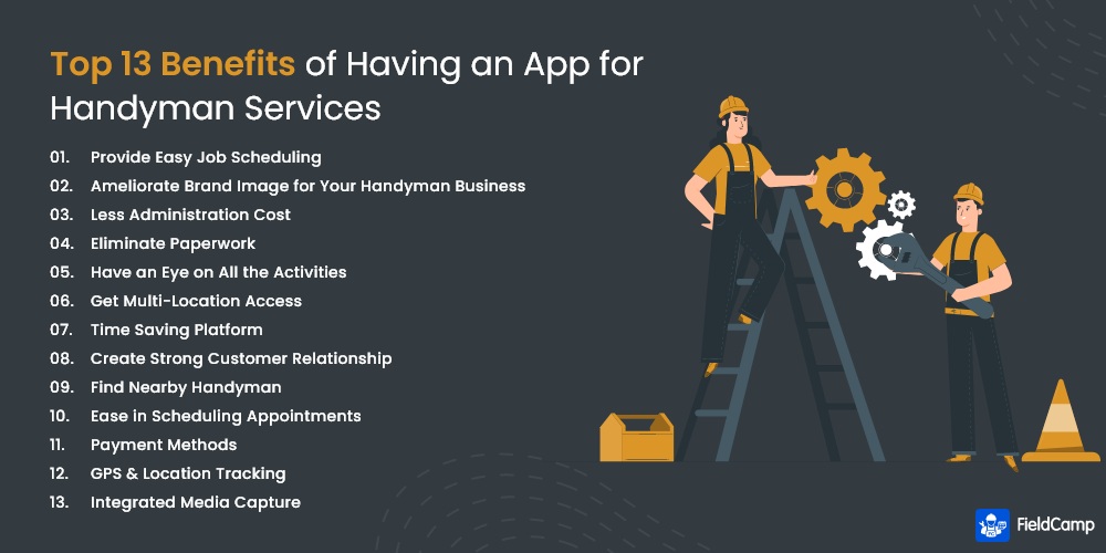 Benefits of app for handyman services business