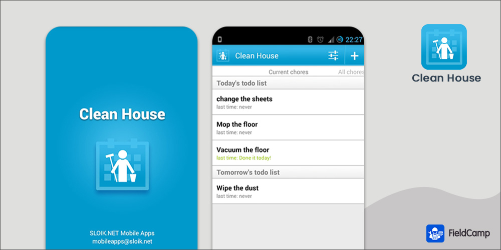 Clean house cleaning app