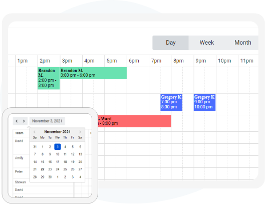 modern organized calendar