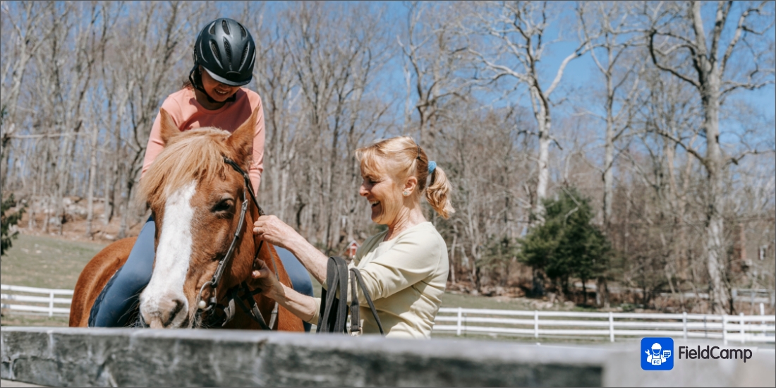 Horseback riding lessons - season business idea