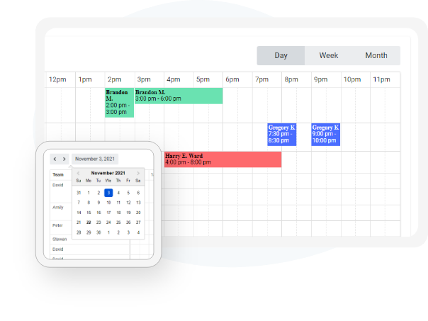 Modern organized calendar